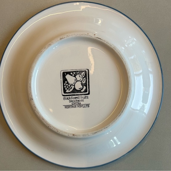 Heritage Mint Ltd. 2 Black Forest Fruits 8” Hand Painted Dessert or Salad Plates - Picture 5 of 7